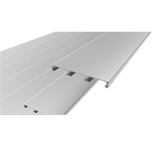 Detalj av aluminiumterrassbrädor.