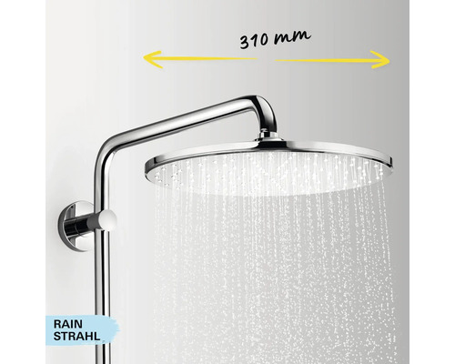 Duschmunstycke med 310 millimeters diameter med regnstråle