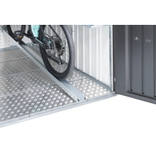 Cykel i cykelskjul på ramp