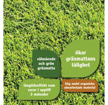 Information om gräsmattevårdsprodukter för förbättring av motståndskraft, välbefinnande, färg och långtidseffekter.