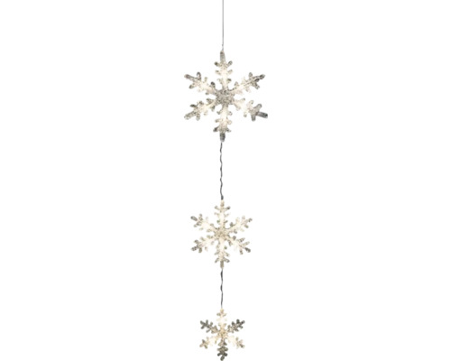 Dekorativ ljusslinga med snöflingor för inomhusbruk