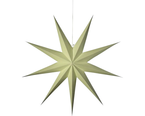 Adventsstjärna KONSTSMIDE 9-uddig plast 90 bärnstensfärgade LED gul Julstjärna för upphängning