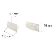 Plastlock med måtten 0,6 mm x 110 mm x 10 mm