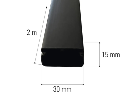 Två meter långt staketbräda med måtten 30 gånger 15 millimeter.