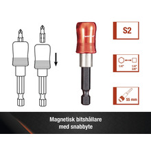 Magnetisk bitshållare med snabbyten