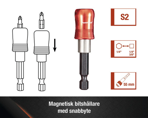 Magnetisk bitshållare med snabbyten