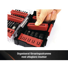 Sortimentslåda med uttagbara insatser