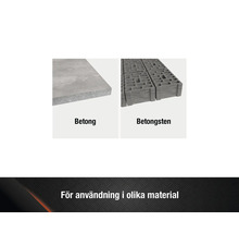 Betongplatta och betongstenar för användning i olika material