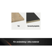 Trä och screentryckplatta för olika användningsområden