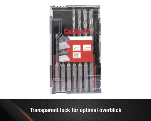 Pattfield stenborrsats med SDS Plus-fäste