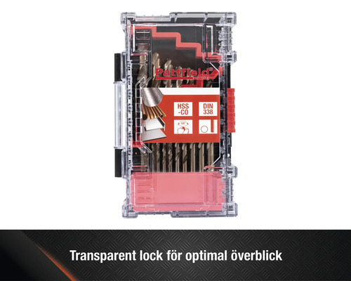 Borrsats i transparent låda