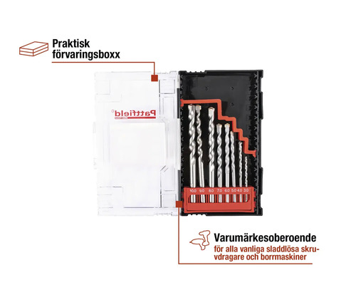 Borrset i förvaringsbox