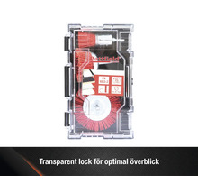 Pattfield slipborstsats i transparent fodral