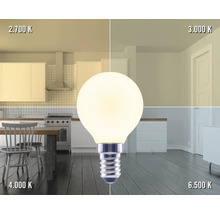 Jämförelse av olika färgtemperaturer med en LED-lampa i bostadsutrymmen