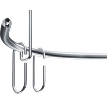 Metallstång med krokar för förvaring