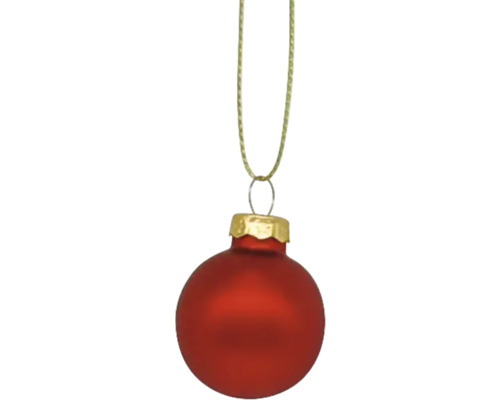 Röd julgranskula med hängare
