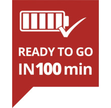 Symbol för redo att användas inom 100 minuter