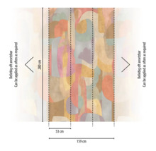 Tapet med abstrakt mönster och måtten 280 cm x 159 cm