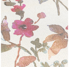 Närbild av en tapet med blomstermönster