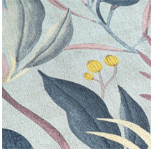 Närbild av en tapet med blommönster