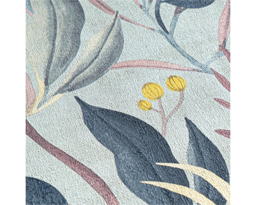 Närbild av en tapet med blommönster