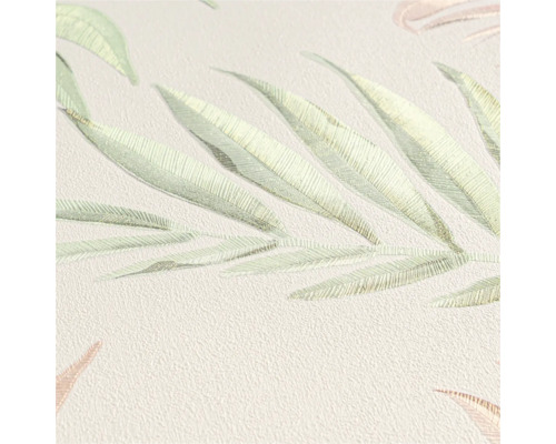 Detaljbild av en tapet med växtmotiv