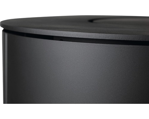 Detaljvy av en rund eldstapel