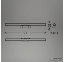 Vägglampans dimensioner