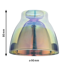 Lammskärm av glas, 80 mm hög och 90 mm diameter