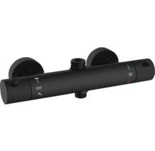 Svart duschblandare för väggmontage