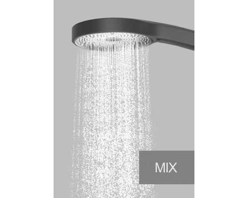 Duschhuvud med vattenstråle i mixläge