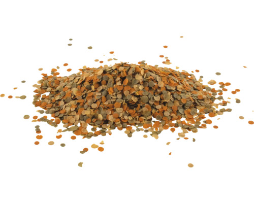 Hög med fiskfoderflingor