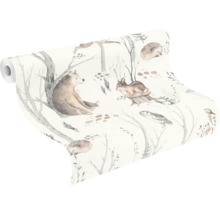 Tapetrulle med skogsdjursmönster