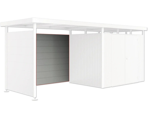 Carport med redskapsrum och rullport