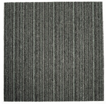 Fyrkantig mattplatta med vertikalt randigt mönster