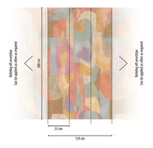 Tapetmönster med geometriska former och mått