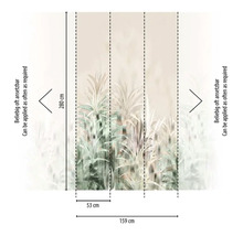 Tapet med gräsmotiv, mått 159 x 280 cm