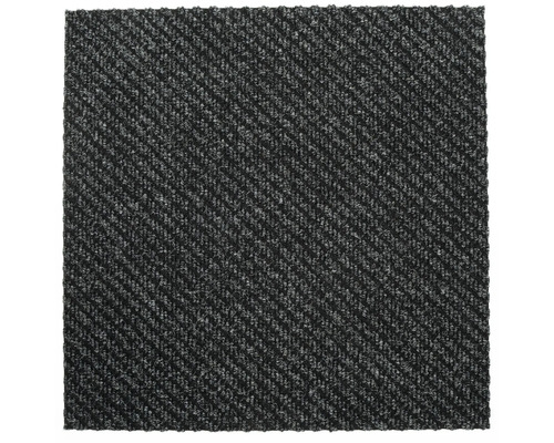 Svart mattplatta med ribbad struktur