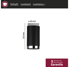 Möbelben med måtten 113 mm höjd och 65 mm diameter