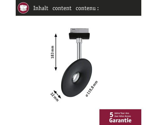 Mått på den svarta lampan