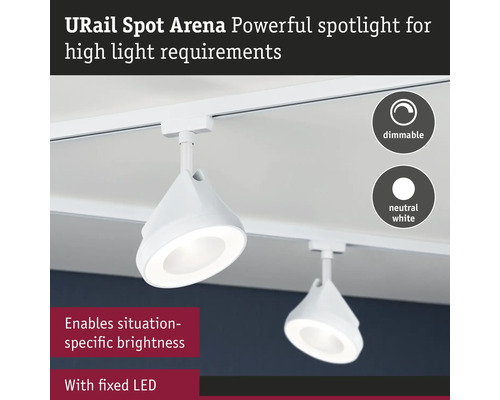 URail Spot Arena med dimfunktion och neutralt vitt ljus