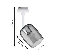 Taklampa med rökfärgad lampskärm och dimensioner