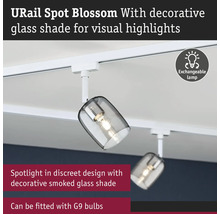 URail Spot Blossom med dekorativ glasskärm för visuella detaljer