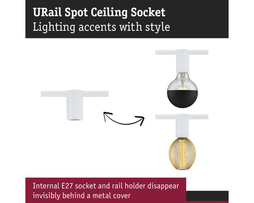 URail spot taksockel för stilfull belysning