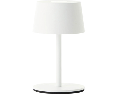 Vit bordslampa med lampskärm