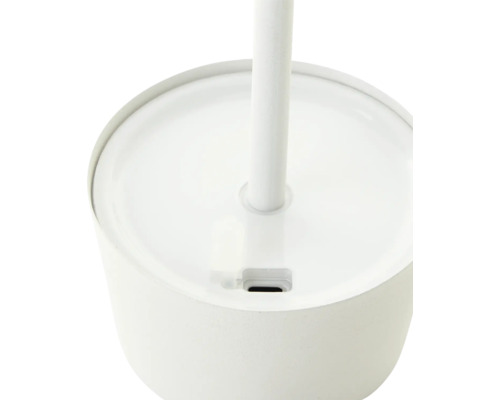 Detalj av en vit golvlampa