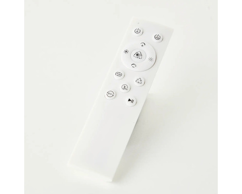 Vit fjärrkontroll för belysning med olika funktionsknappar
