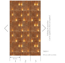Tapet med 3D-kakeldesign och belysningseffekt, mönsterpassning 53 cm, storlek 159 cm x 280 cm