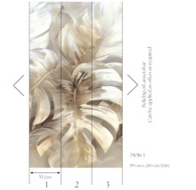 Fototapet med tropiska blad