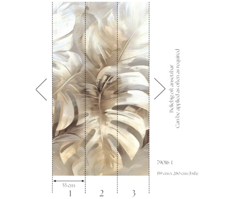 Fototapet med tropiska blad